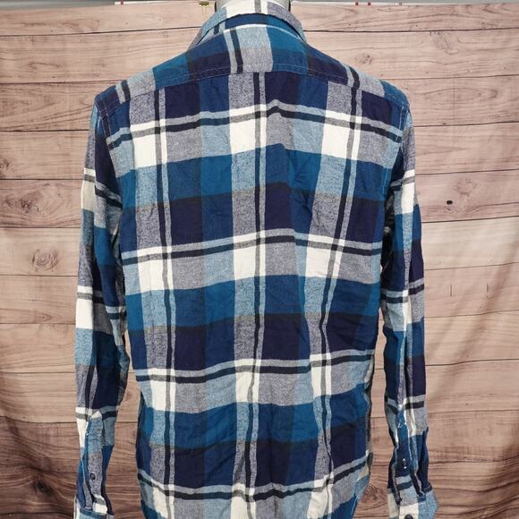 American Eagle Shirt Mens Large Plaid Heritage Flannel Long Sleeve Classic Fit - Picture 4 of 8
